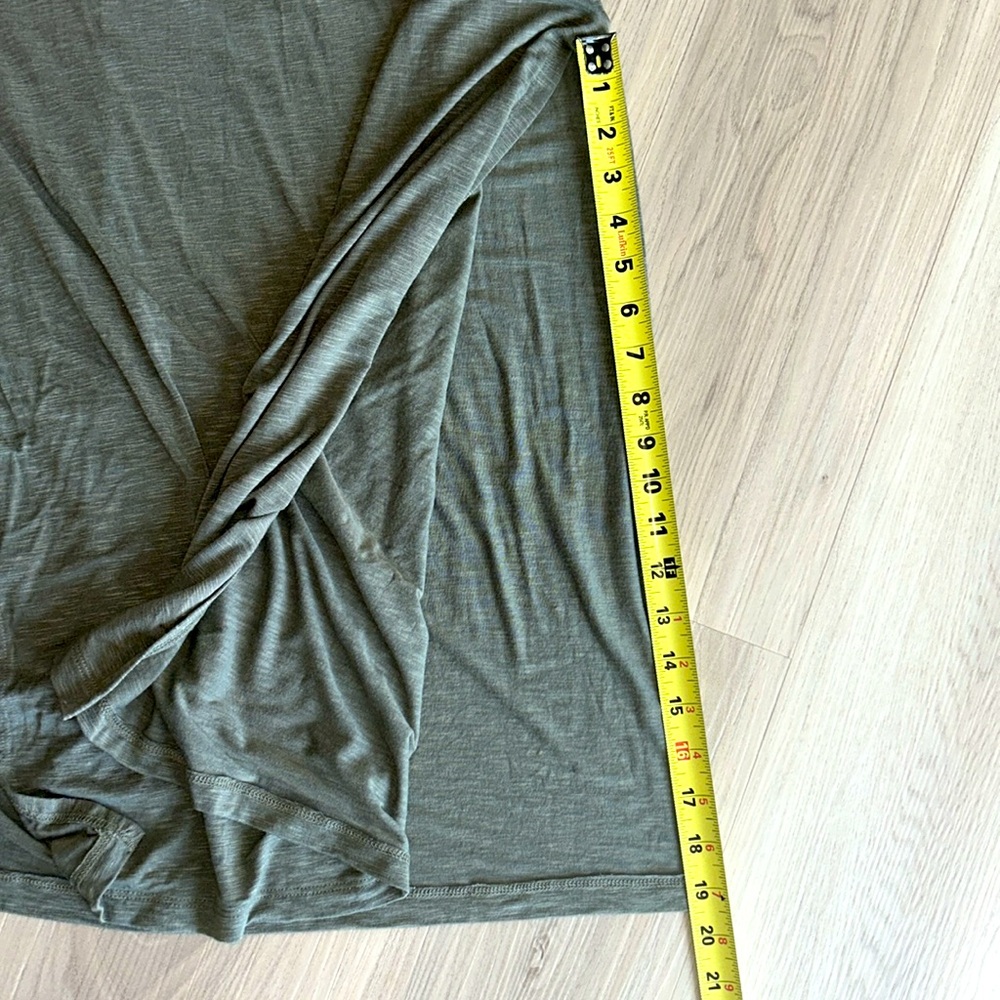 Matty M V-Neck Maxi Dress M Green Pockets Stretch Casual Everyday - Picture 9 of 11